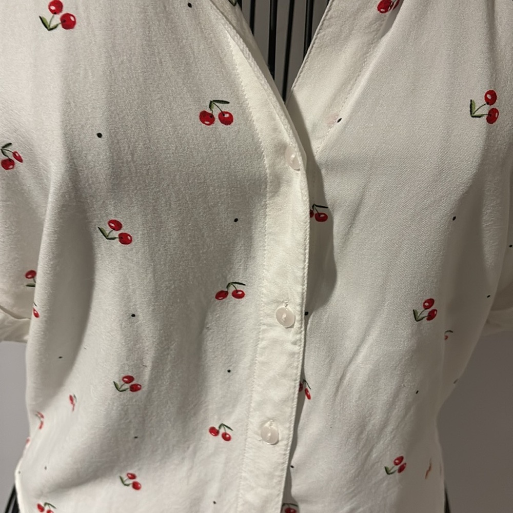 Cherry button up top - Picture 2 of 4
